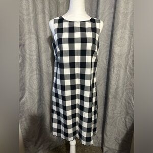 Black/White Gingham sheath dress